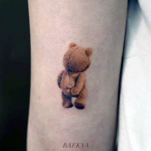 Elaborate Styles For Womens Teddy Bear Tattoo