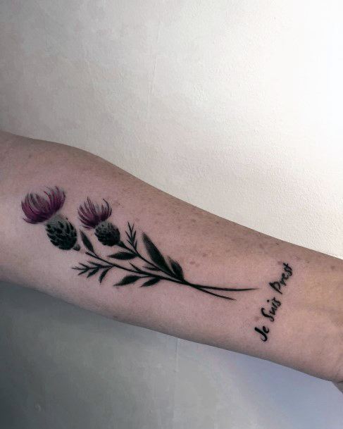 Elaborate Styles For Womens Thistle Tattoo