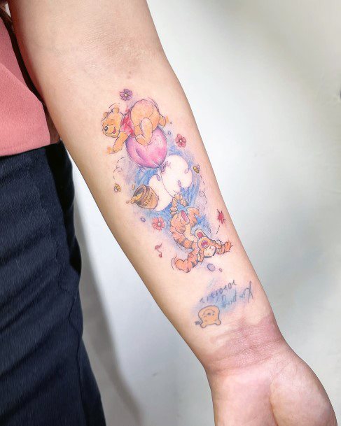 Elaborate Styles For Womens Tigger Tattoo