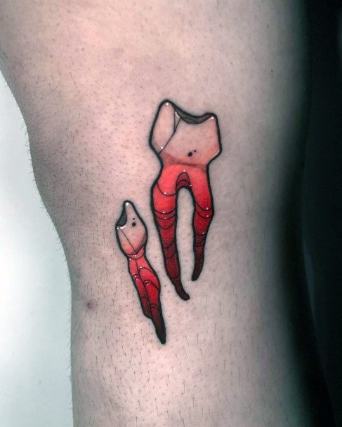 Elaborate Styles For Womens Tooth Tattoo