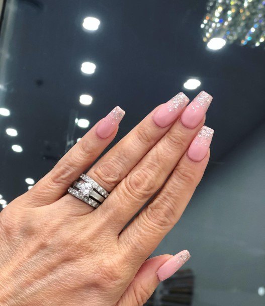 Elaborate Styles For Womens Translucent Pink Nail