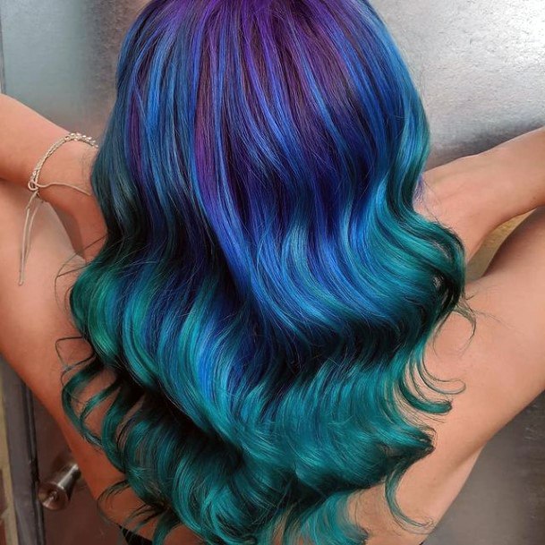 Elaborate Styles For Womens Turquoise Ombre Hairstyles