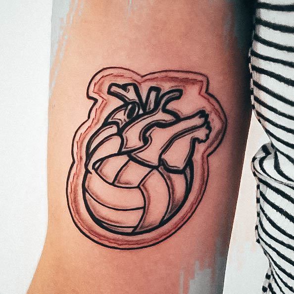 Elaborate Styles For Womens Volleyball Tattoo