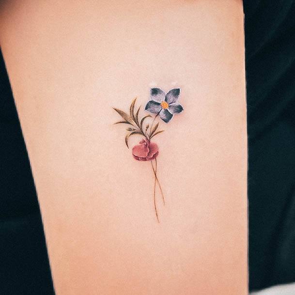 Elaborate Styles For Womens Wildflower Tattoo