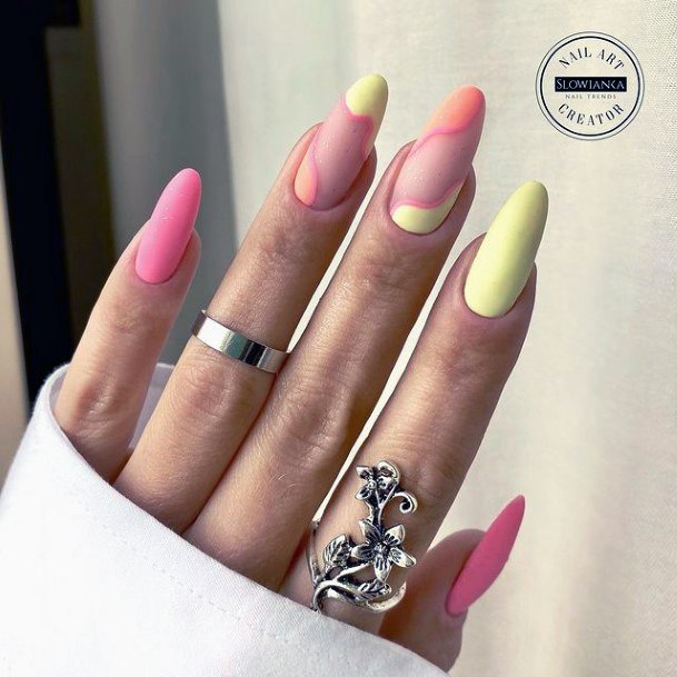 Elaborate Styles For Womens Yellow Summer Nail