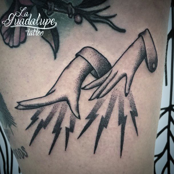 Electric Hands Magic Tattoo Designs For Women