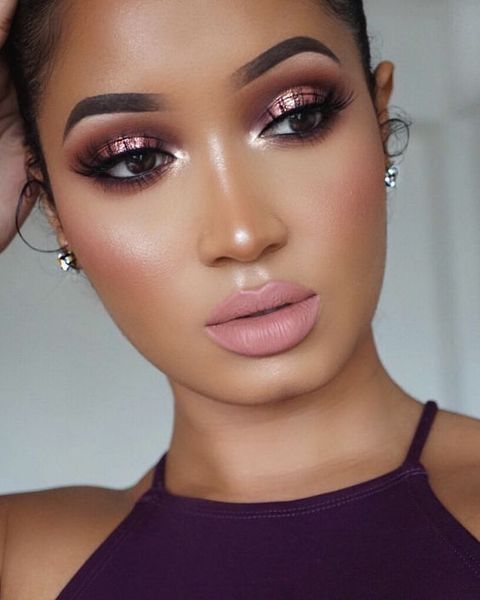 Electrum Rose Gold Makeup Looks Women