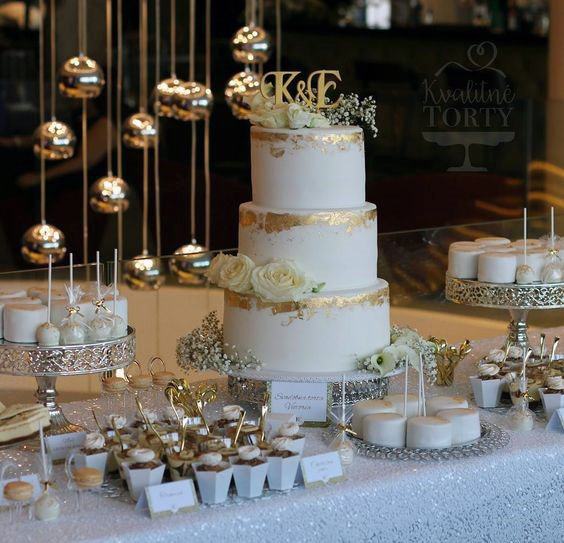 Elegant Cake And Dessert Stand Wedding Decor