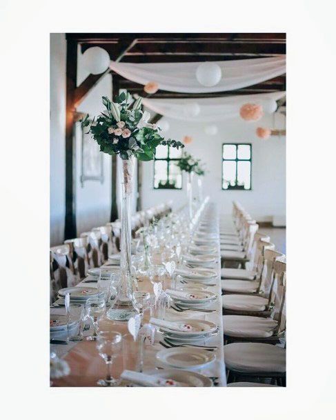 Elegant Long Dinner Table Wedding Decor