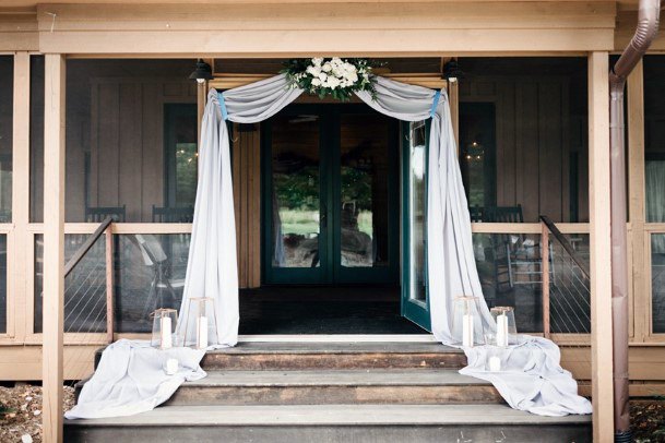 Elegant Porch Arch Decor Backyard Wedding Ideas