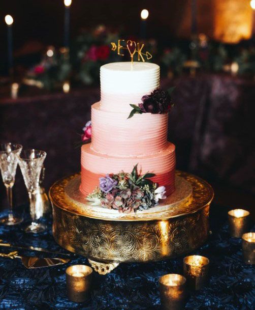 Elegant Three Tiered Cake Wedding Decor