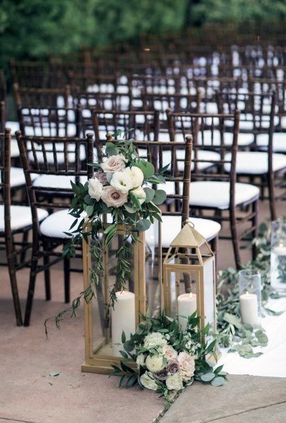 Elegant White Flowers Rustic Barn Chair Wedding Decoration Ideas
