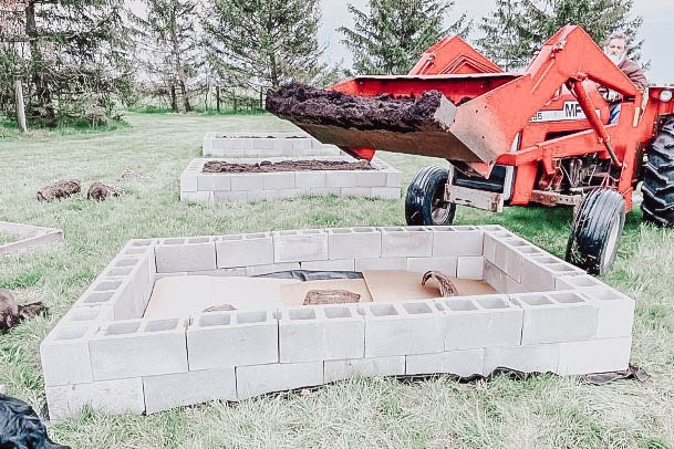 Elevated Garden Bed Box Designs Cinderblock