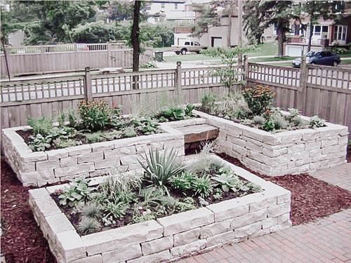 Elevated Garden Stone Rock Ideas