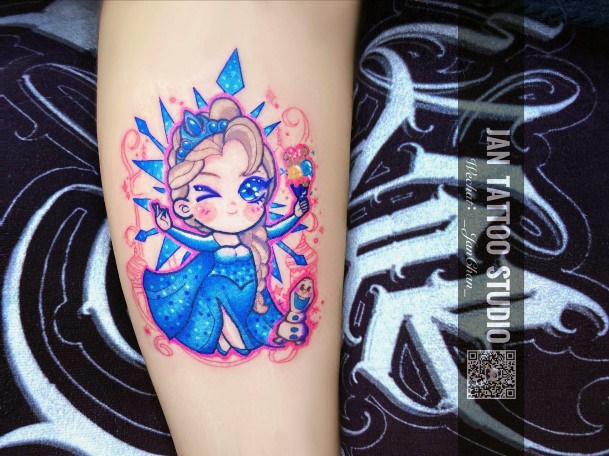 Elsa Womens Tattoo Designs