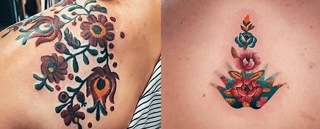 25 Rad Embroidery Tattoos New Trend  Inspirationfeed