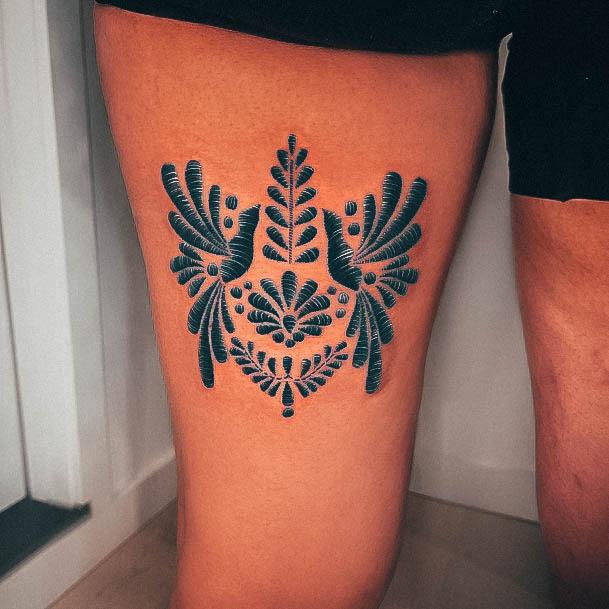 Embroidery Womens Tattoo Ideas