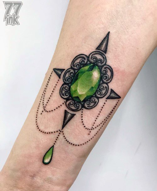 Emerald Womens Feminine Emerald Tattoos