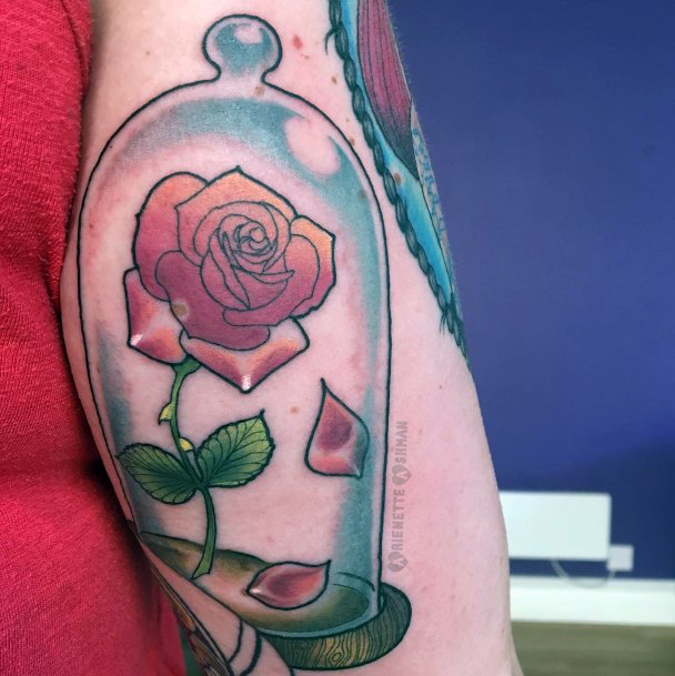 Enchanted Rose Tattoo Feminine Designs