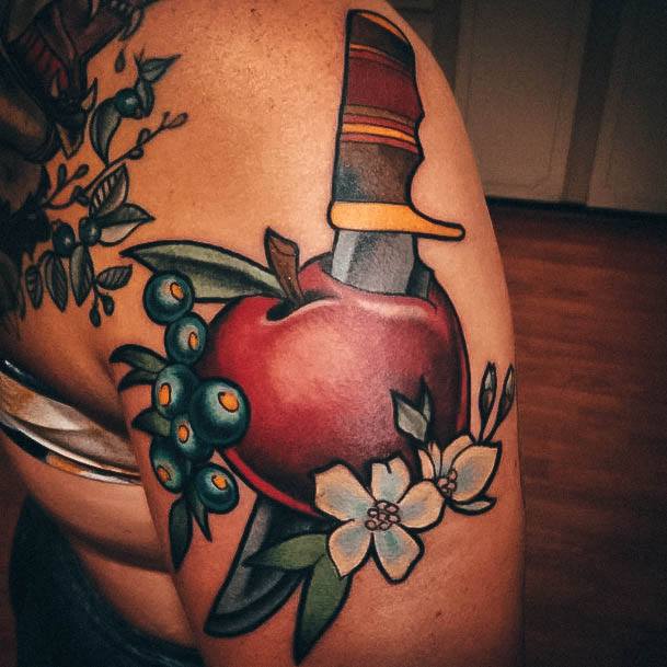 Enchanting Apple Tattoo Ideas For Women