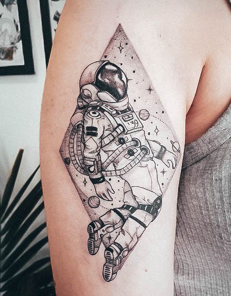 Enchanting Astronaut Tattoo Ideas For Women