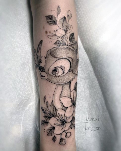 Enchanting Bambi Tattoo Ideas For Women