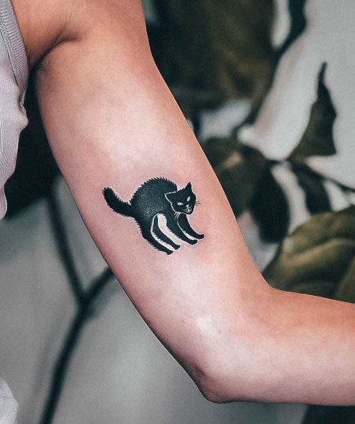 Enchanting Black Cat Tattoo Ideas For Women