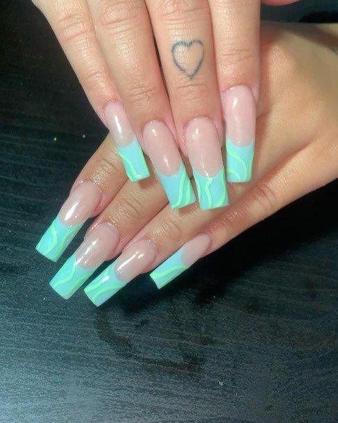 Enchanting Blue And Green Nail Ideas For Women