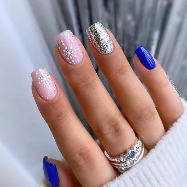 Enchanting Blue Winter Nail Ideas For Women