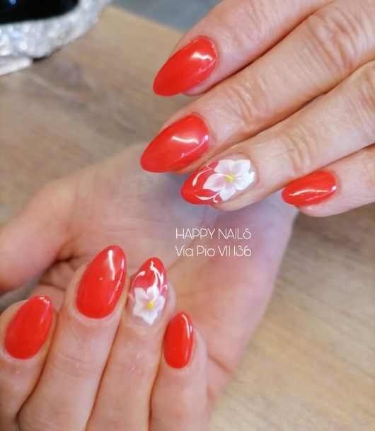 Enchanting Bright Coral Nail Ideas For Women