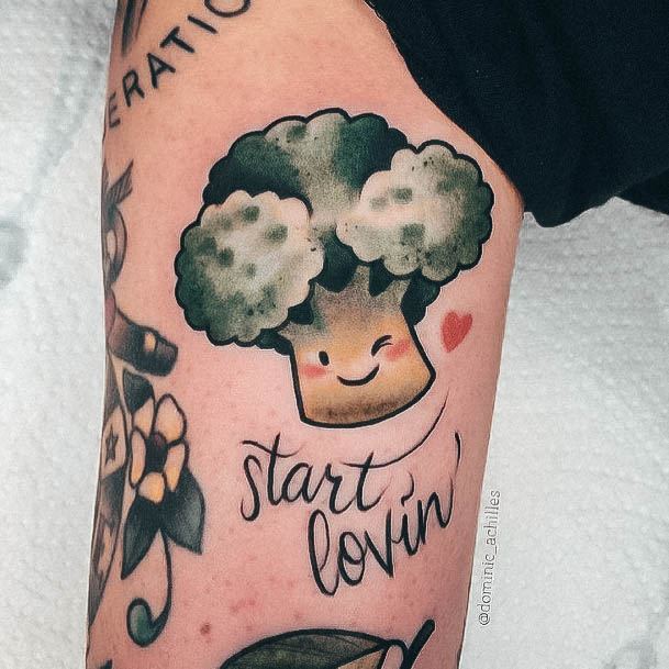 Enchanting Broccoli Tattoo Ideas For Women