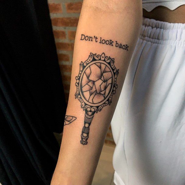 Enchanting Broken Mirror Tattoo Ideas For Women