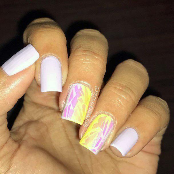 Enchanting Broken Shattered Glass Nail Ideas For Women