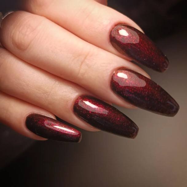 Enchanting Burgundy And Black Nail Ideas For Women