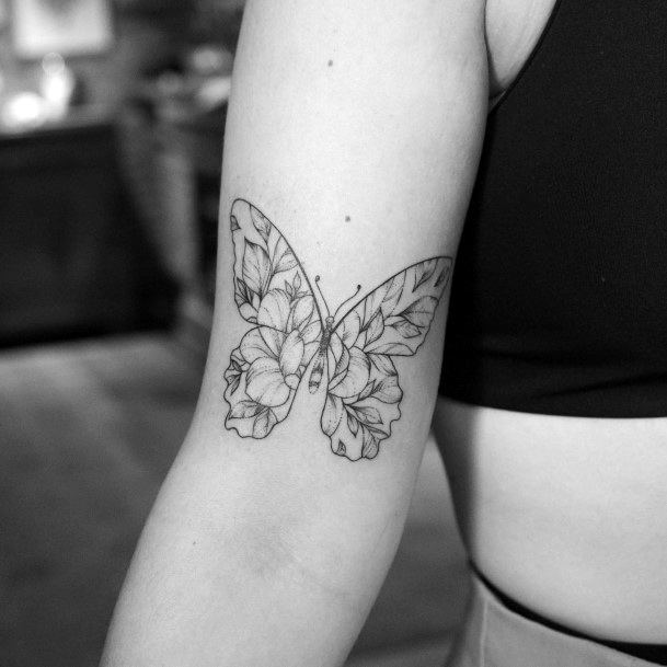 Enchanting Butterfly Flower Tattoo Ideas For Women