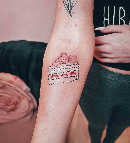 Enchanting Cake Tattoo Ideas For Women