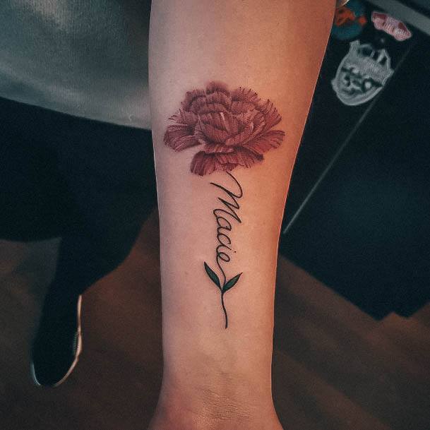 Enchanting Carnation Tattoo Ideas For Women