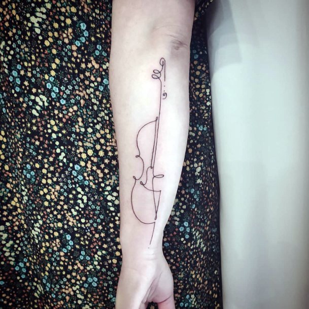 Enchanting Cello Tattoo Ideas For Women