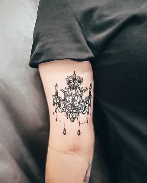 Enchanting Chandelier Tattoo Ideas For Women