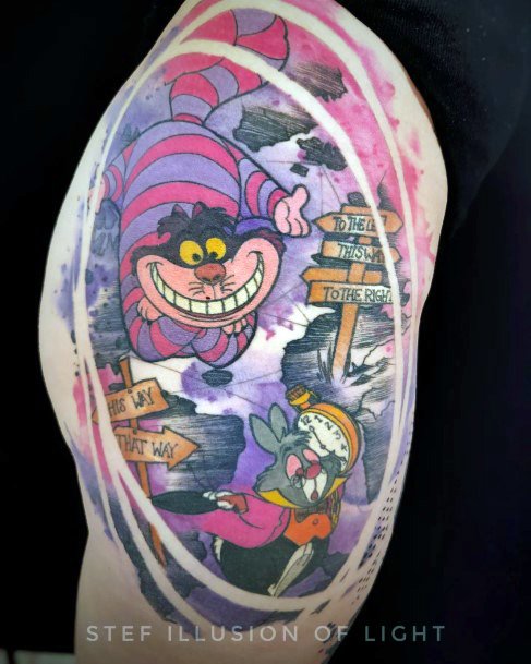 Enchanting Cheshire Cat Tattoo Ideas For Women