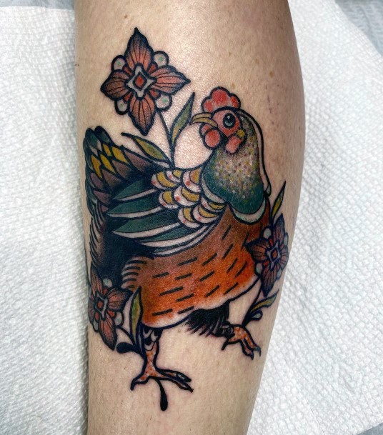 Enchanting Chicken Tattoo Ideas For Women