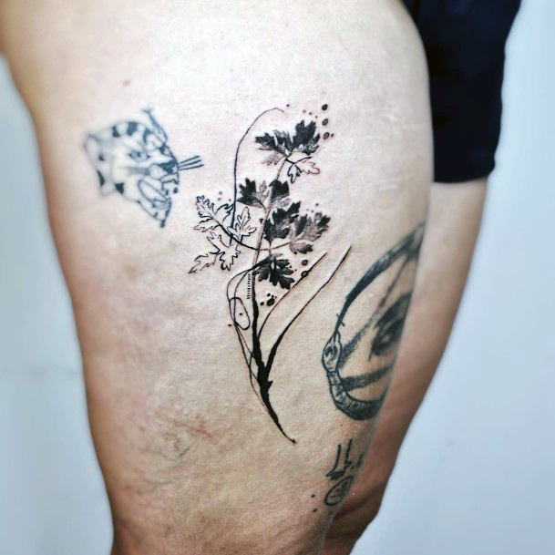 Enchanting Coriander Tattoo Ideas For Women