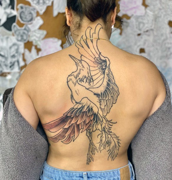 Enchanting Crane Tattoo Ideas For Women