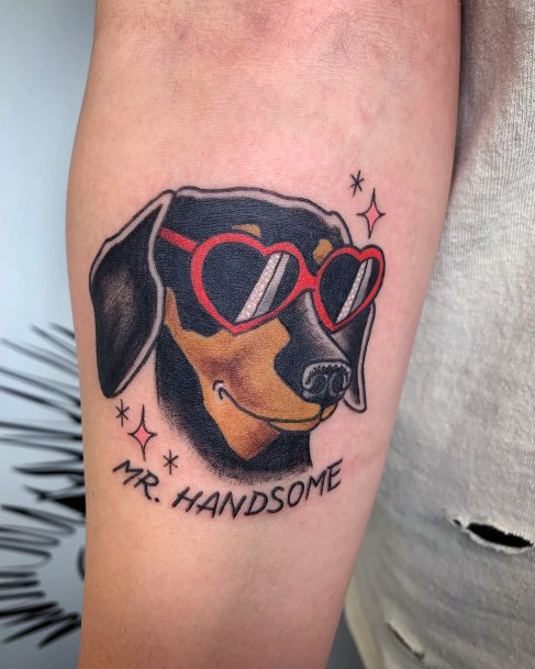 Enchanting Dachshund Tattoo Ideas For Women