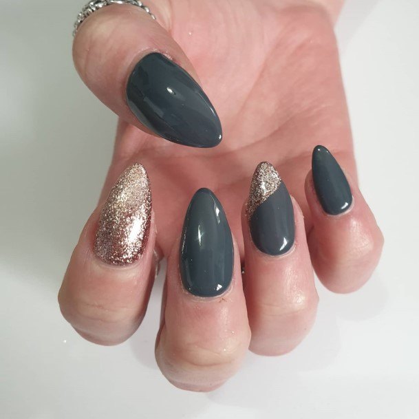 Enchanting Dark Grey Nail Ideas For Women