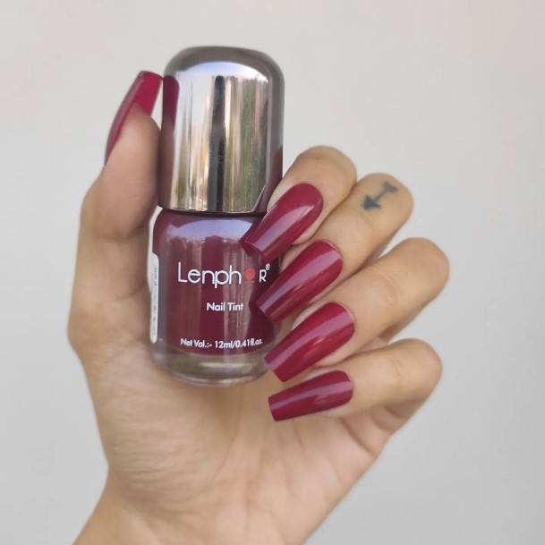 Enchanting Dark Maroon Nail Ideas For Women