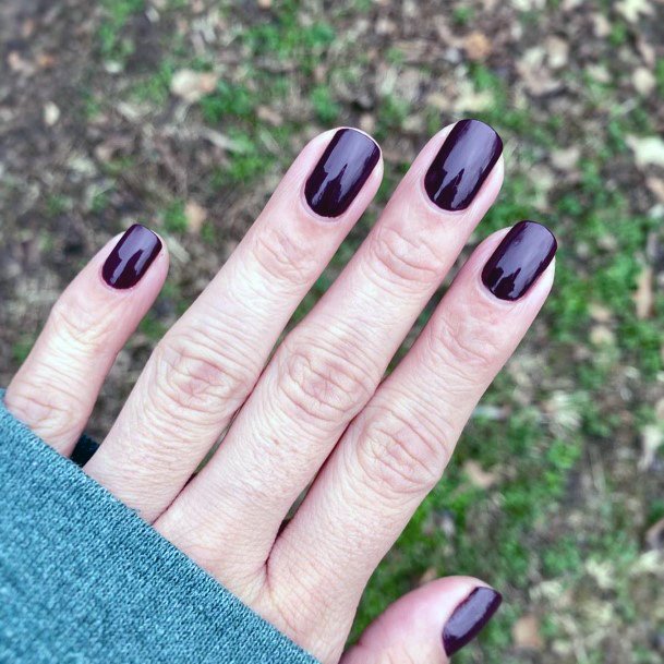 Enchanting Dark Purple Nails Women