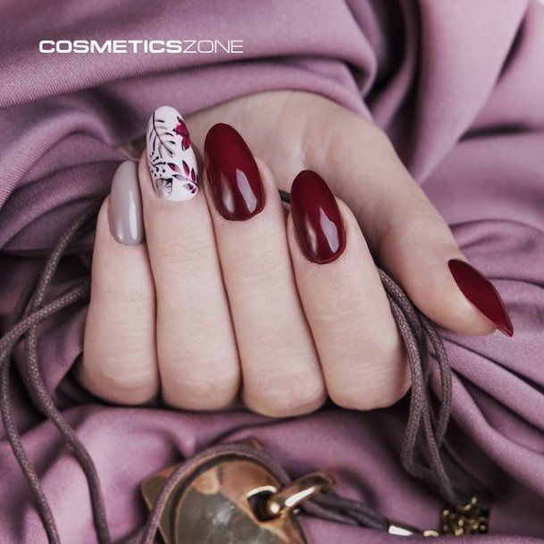 Enchanting Deep Red Nail Ideas For Women