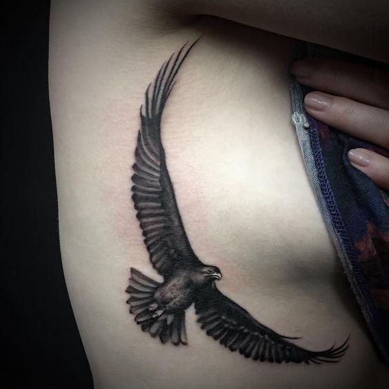 Enchanting Eagle Tattoo Ideas For Women Side Boob