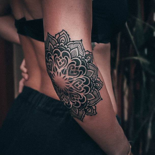 Enchanting Elbow Tattoo Ideas For Women